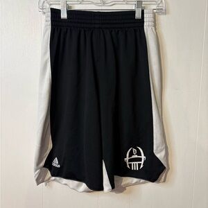 Adidas Men's Black and White Athletic Shorts